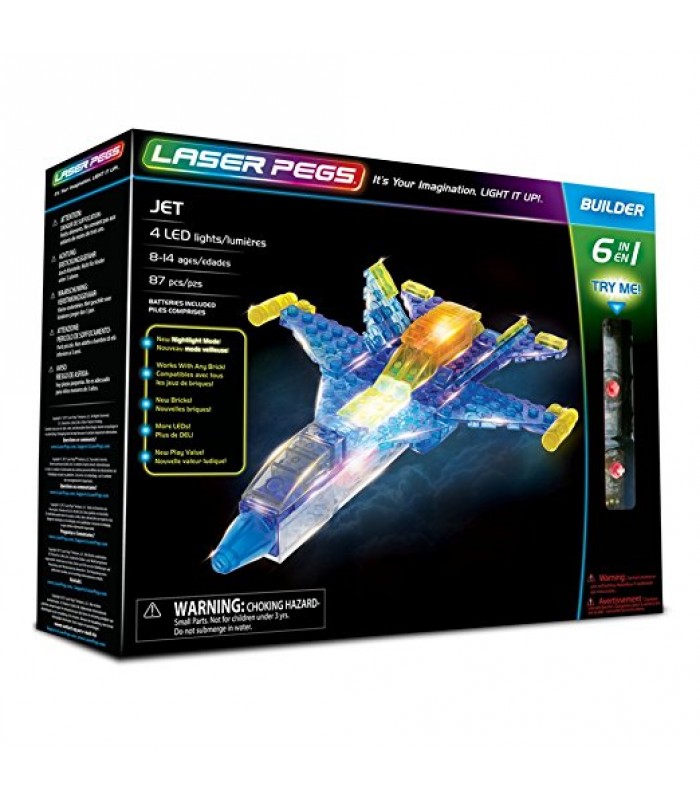 Laser Pegs® Jet 6-in-1 Building Set