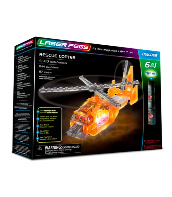 Laser Pegs® Rescue Copter 6-in-1 Building Set