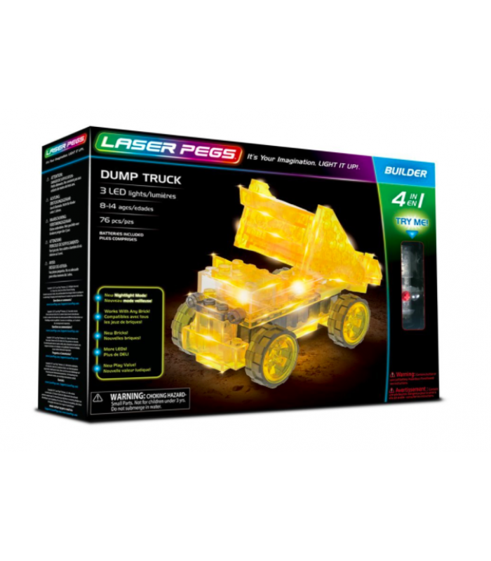 Laser Pegs Dump Truck 4-in-1 Building Set Building Kit