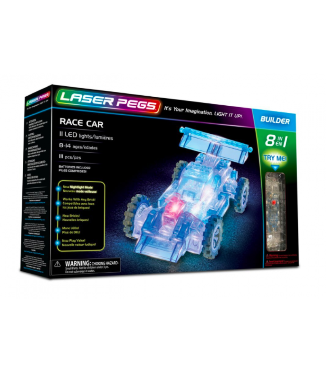 Laser Pegs Race Car 8-in-1 Building Set Building Kit