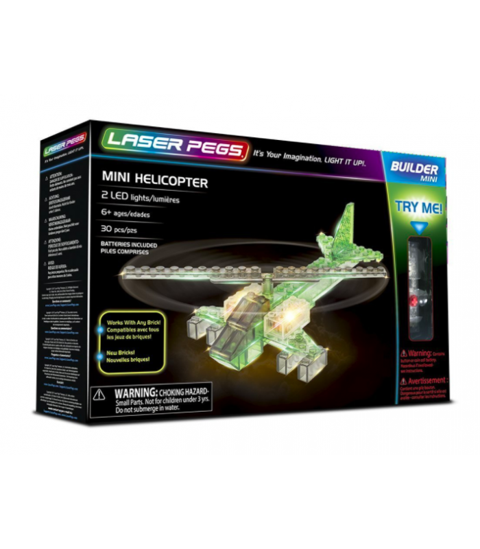 Laser Pegs Mini Helicopter Building Set Building Kit